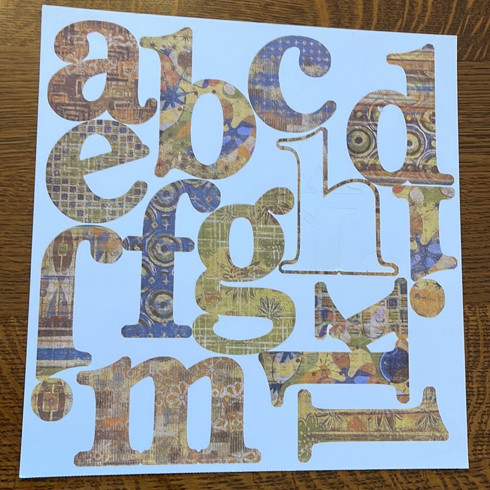 Scrapbooking Cardstock alphabet letters 10 full sheets NEW! + 7 partial - Picture 9 of 16